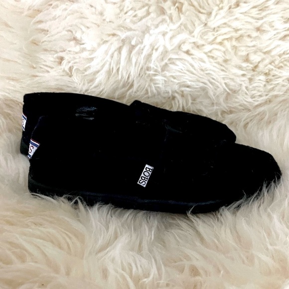 Bobs Black Wool Slip-On Flats Shoes - Picture 1 of 6